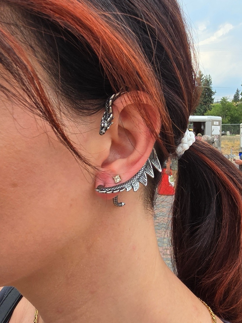 Dark Gray GAME of Thrones Dragon EAR Cuff